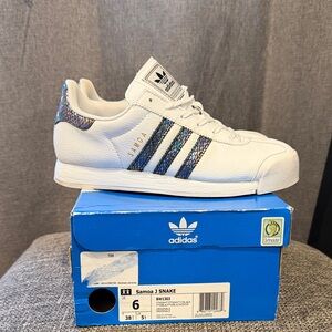 Adidas Samoa J Snake White with Multicolor Stripes